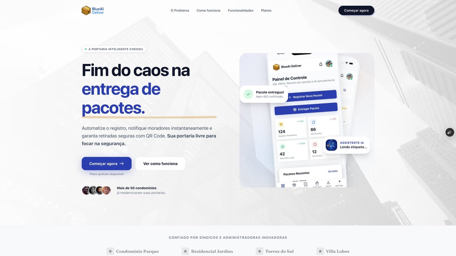 Prévia de BlueAI Deliver